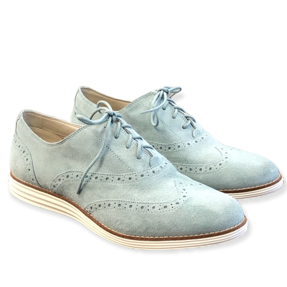 Cole Haan Grand OS Wingtip Oxford Suede Shoes 10B